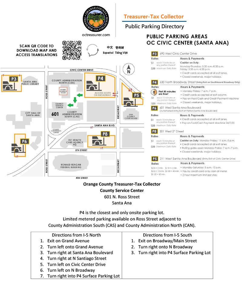 OC Tax Parking