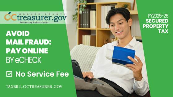 MAIL FRAUD ALERT – PAY FY 2025-26 SECURED PROPERTY TAXES ONLINE